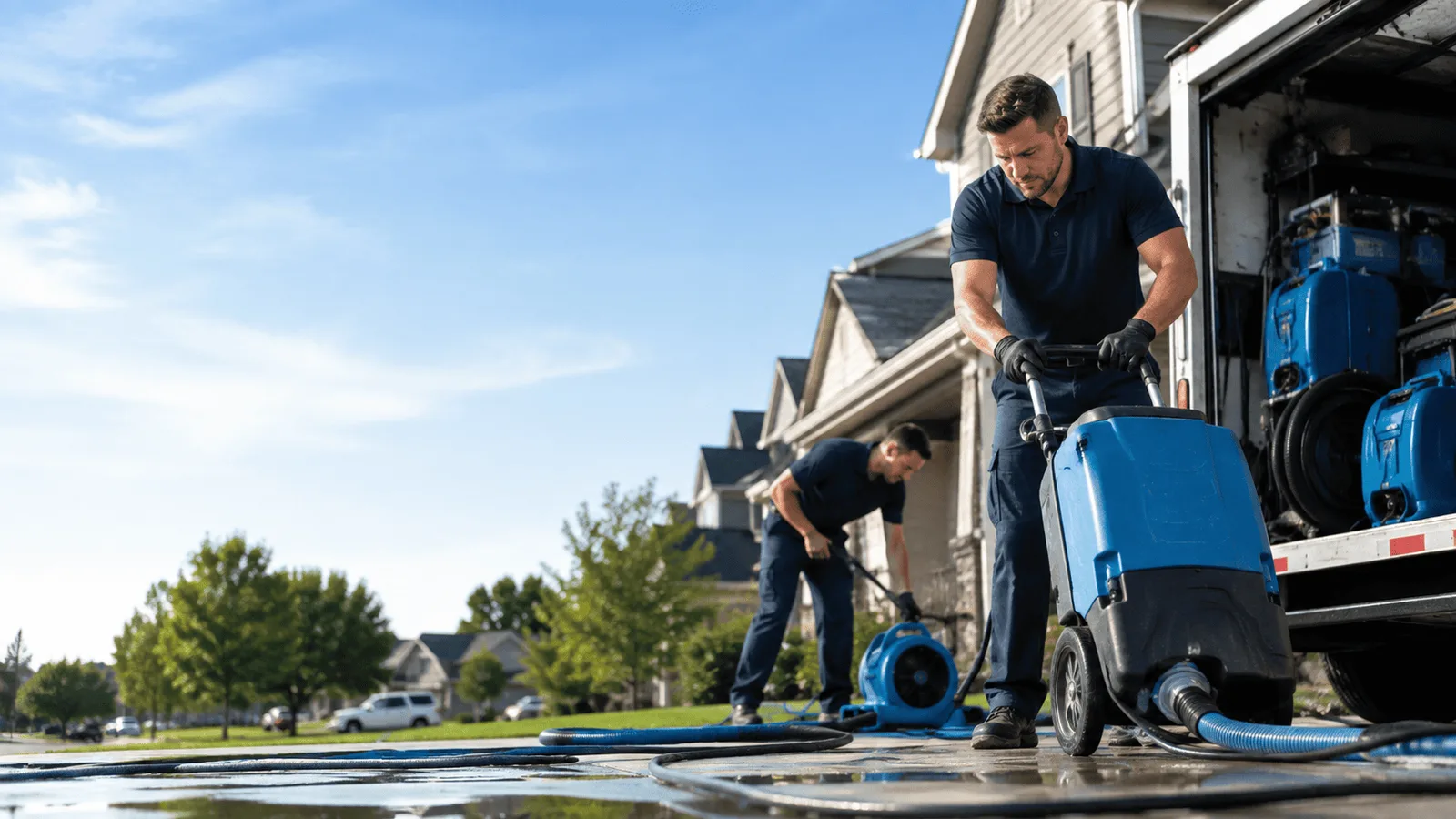 Basement Flooding being performed in Columbia City, OR